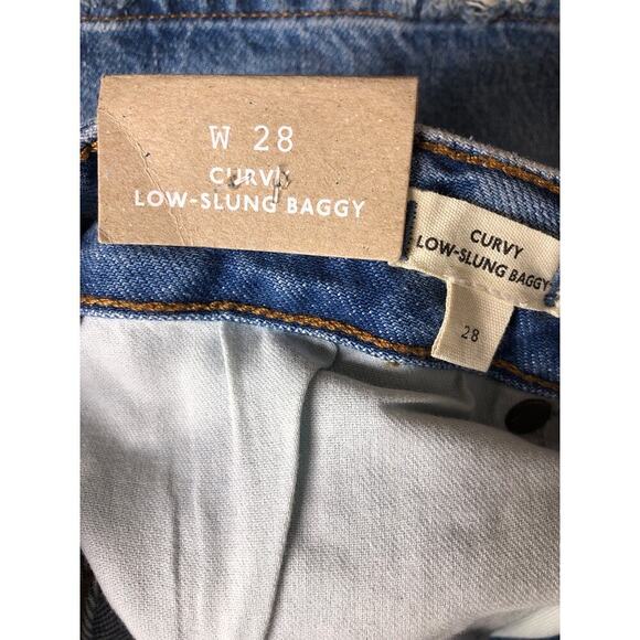 Madewell Curvy Low-Slung Baggy Jeans High Rise Wide Leg Hamburg Wash NWT 28 - Picture 5 of 9